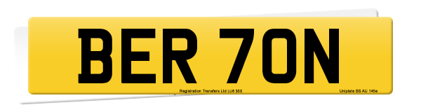 Registration number BER 70N